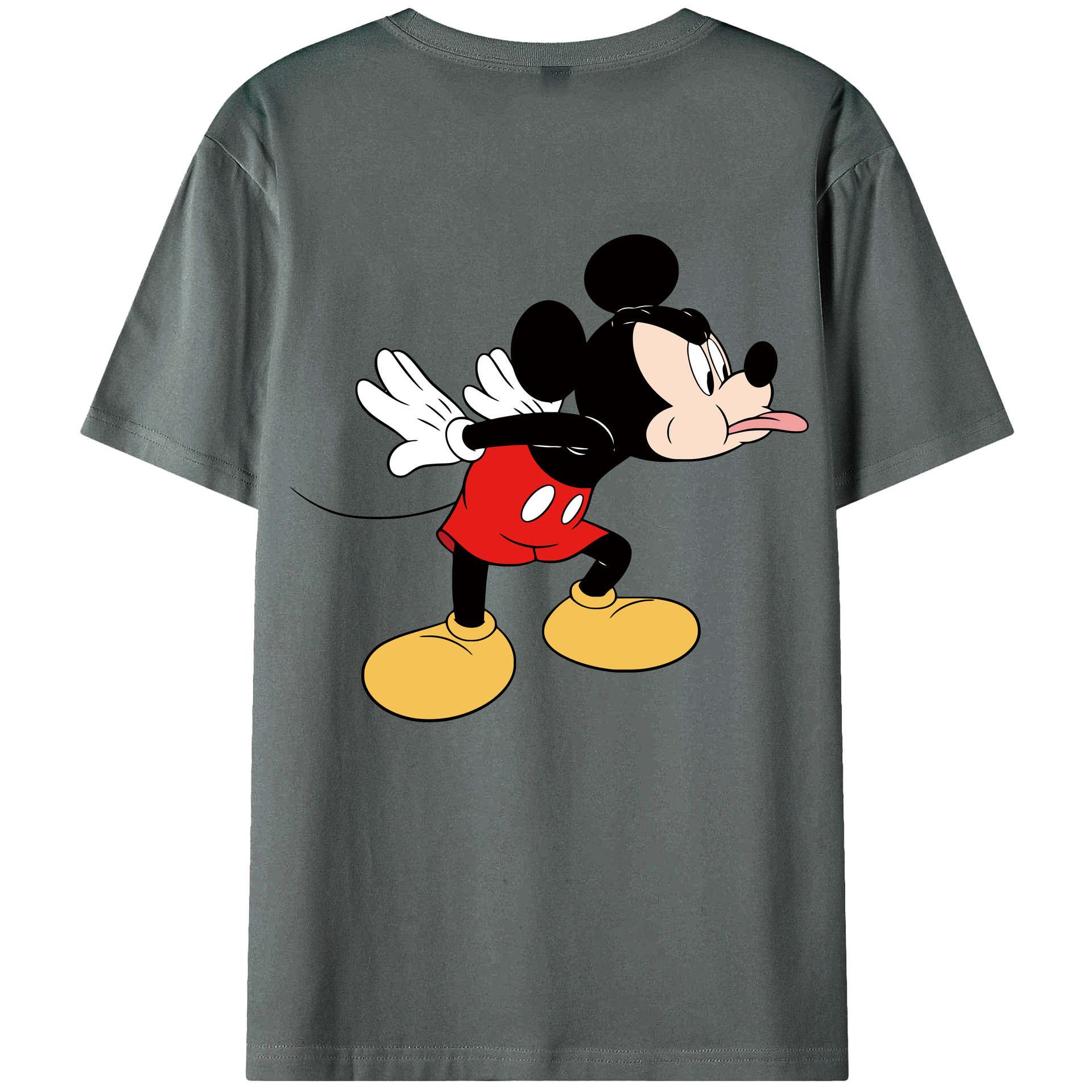 （画像用） ミッキーマウス Mickey Mouse 綿100％半袖Tシャツ（背面プリント）